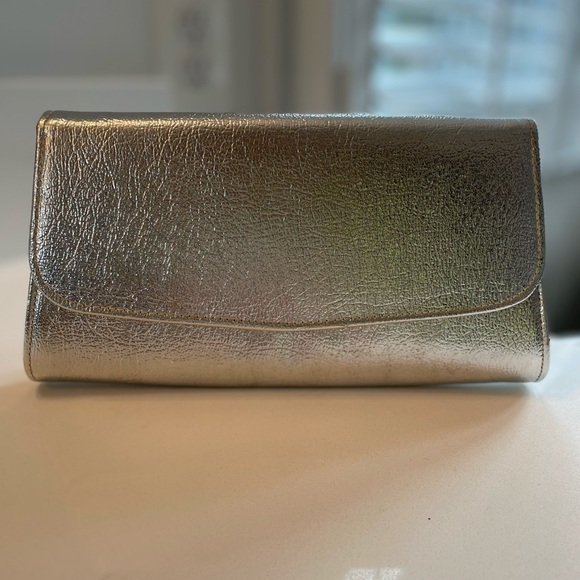 Handbags - Clutch Handbag Metallic Silver Evening Cocktail